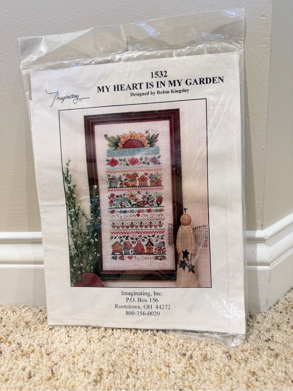 Imaginating My Heart Is in My Garden Cross Stitch Kit 1532 Robin Kingsley